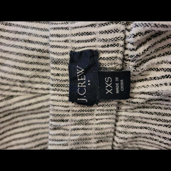 J CREW XXS Black & white stripe linen casual shorts - Picture 3 of 4